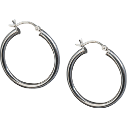 Sterling Silver Polished 3 x 30mm Endless Hoop Earrings