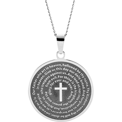 Round Lord's Prayer Pendant on Chain