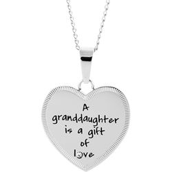 Stainless Steel Granddaughter Love Pendant Engravable