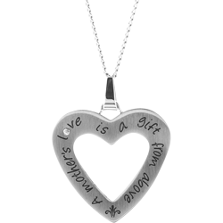 Stainless Steel Mother's Love Pendant Engravable