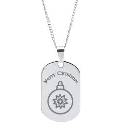 Stainless Steel Personalized Engraved Christmas Ornament Pendant