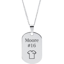 Stainless Steel Personalized Engraved Soccer Jersey Sports Pendant with Chain