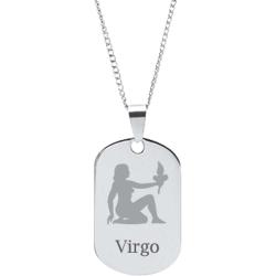 Stainless Steel Personalized Engraved Zodiac Character Pendant