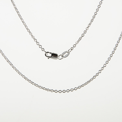 Sterling Silver 18" Round Link Cable Chain