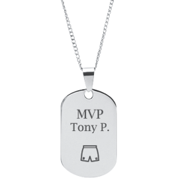 Stainless Steel Personalized Engraved Basketball Shorts Sports Pendant with Chain