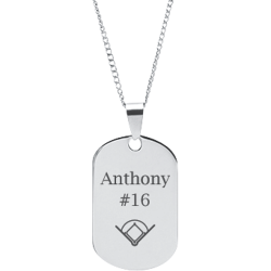 Stainless Steel Personalized Engraved Baseball Field Sports Pendant with Chain