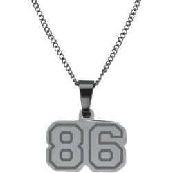 Stainless Steel Personalized Sports Number Pendant