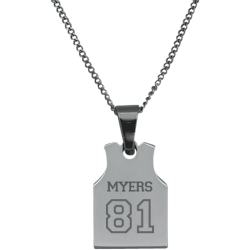 Stainless Steel Personalized  Engraved Basketball Jersey Pendant