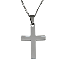 Stainless Steel Engravable Cross Pendant on Chain