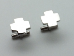 Stainless Steel Engravable Cross Cufflinks